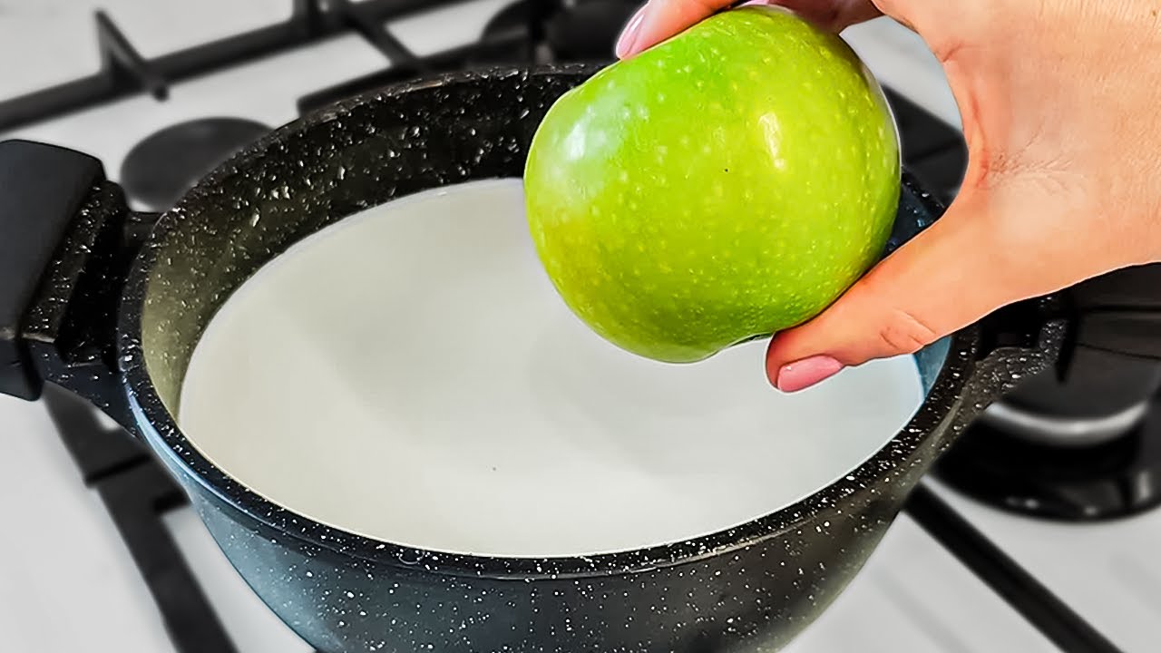 Unveiling the Magic: Apples Meet Boiling Milk for a Heavenly Treat