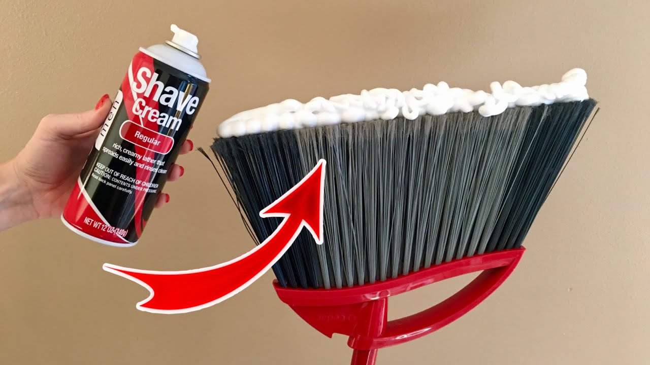 The Shaving Foam Broom Trick: A Cleaning Hack That Will Blow Your Mind