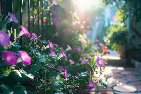 morning glory ipomoea spp in home garden