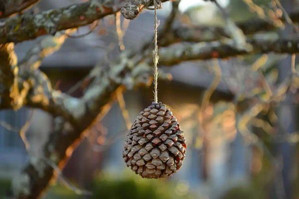 hang a pine cone near your garden for weather prediction 2