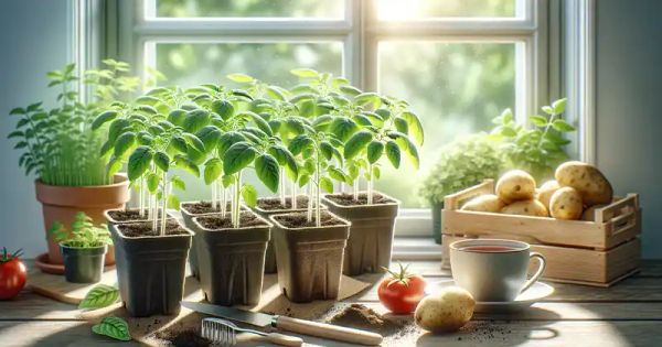 Cultivating Vigorous Tomato Seedlings with Natural, Homemade Fertilizers