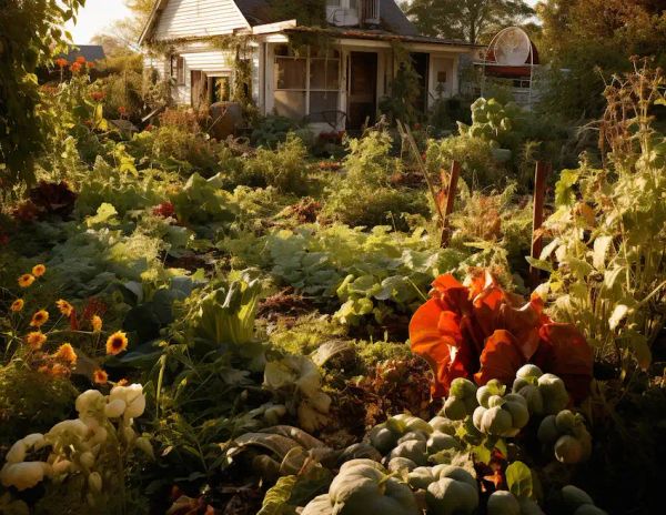 beautiful garden near the house